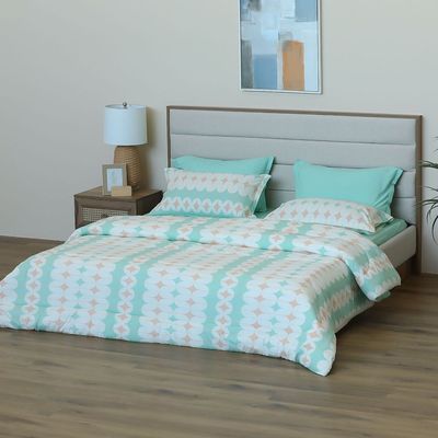 AW23 Bliss Arch 6- Piece King Comforter Set 240x260 Cm Teal