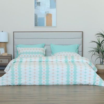 AW23 Bliss Arch 6- Piece Super King Comforter Set 260x260 Cm Teal