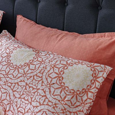 AW23 Bliss Mandala 6- Piece King Comforter Set 240x260 Cm Rust