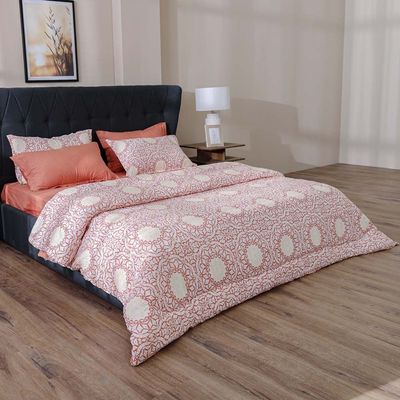 AW23 Bliss Mandala 6- Piece King Comforter Set 240x260 Cm Rust