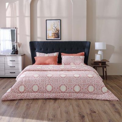 AW23 Bliss Mandala 6- Piece King Comforter Set 240x260 Cm Rust