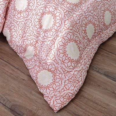 AW23 Bliss Mandala 6- Piece Super King Comforter Set 260x260 Cm Rust