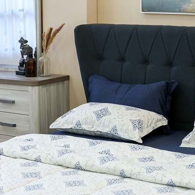 AW23 Bliss Amara 6- Piece Super King Comforter Set 260x260 Cm Blue