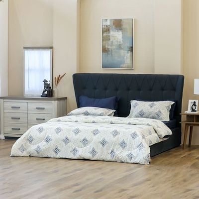 AW23 Bliss Amara 6- Piece Super King Comforter Set 260x260 Cm Blue