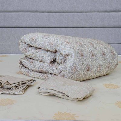 AW23 Bliss Acron 6- Piece Super King Comforter Set 260x260 Cm Beige