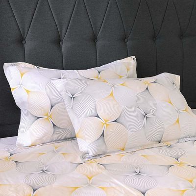 AW23 Bliss Vittorio 3- Piece King Fitted Sheet Set 180x200 Cm Grey Yellow