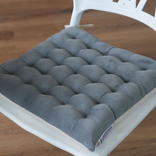 Aster Velvet Chairpad 40x40 Cm Light Grey