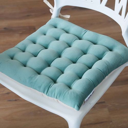 Aster Velvet Chairpad 40x40 Cm Green