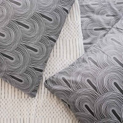 AW23 Albany Scallop King 3-Piece Fitted Sheet Set 180x200 Cm Grey