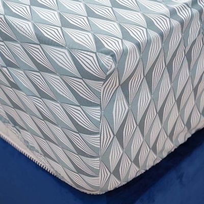AW23 Albany Misty King 3-Piece Fitted Sheet Set 180x200 Cm Blue