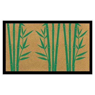 Eco Slim Coir Doormat Bamboo 75x45 Cm Green