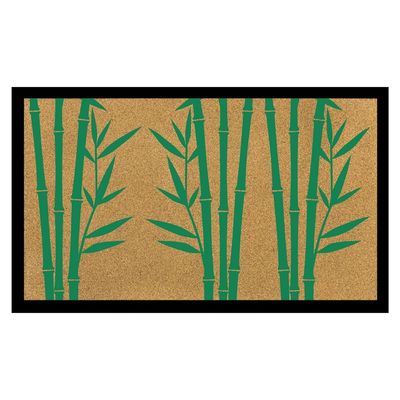 Eco Slim Coir Doormat Bamboo 75x45 Cm Green