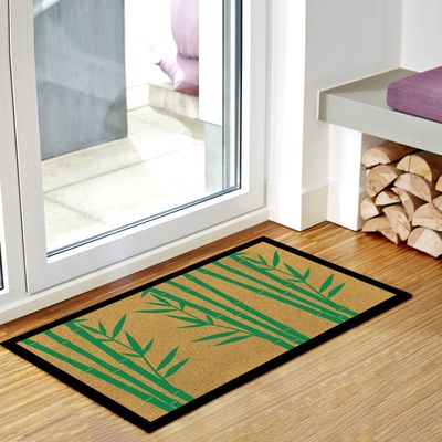 Eco Slim Coir Doormat Bamboo 75x45 Cm Green