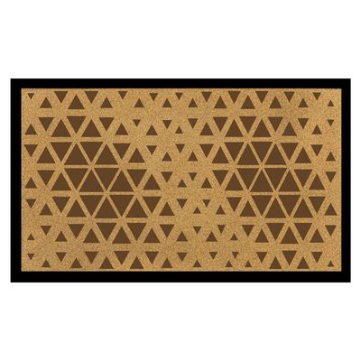 Eco Slim Coir Doormat Triangle Design 75x45 Cm Brown