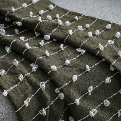 AW23 Takisha Woven Cotton Acrylic Throw 127x154 Cm Olive Green