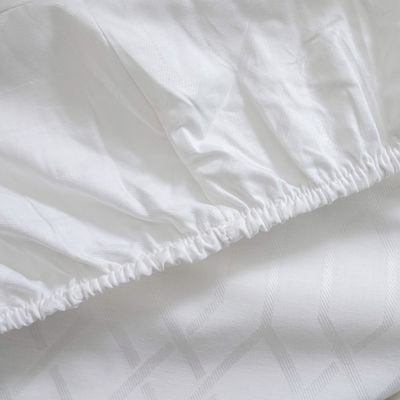 Delight Dobby 10-Pc King Comforter Set - White - 240x260 cm 