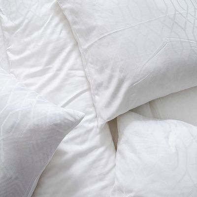 Delight Dobby 10-Pc Super King Comforter Set - White - 260x260 cm 