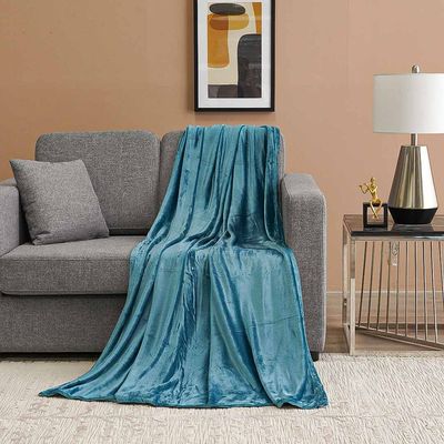 AW23 Solid Flannel Single Blanket 150x200 Cm Turquoise
