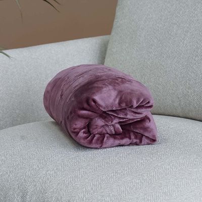 AW23 Solid Flannel Single Blanket 150x200 Cm Rose