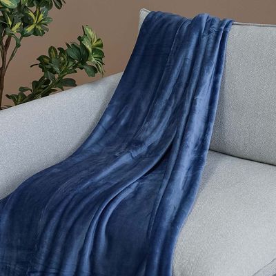 AW23 Solid Flannel Single Blanket 150x200 Cm Purple