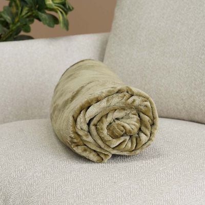 AW23 Solid Flannel Single Blanket 150x200 Cm Brown