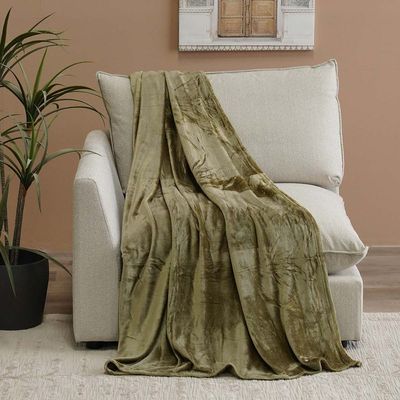 AW23 Solid Flannel Single Blanket 150x200 Cm Brown