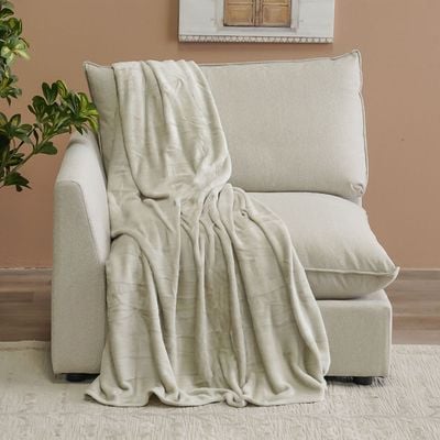 AW23 Solid Flannel Single Blanket 150x200 Cm Beige