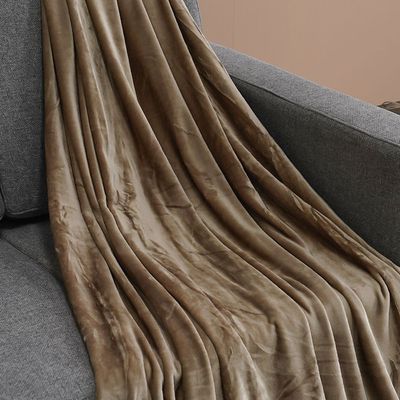 AW23 Solid Flannel Single Blanket 150x200 Cm Light Brown