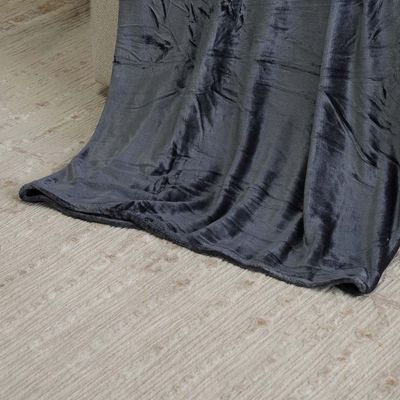 AW23 Solid Flannel Single Blanket 150x200 Cm Dark Purple