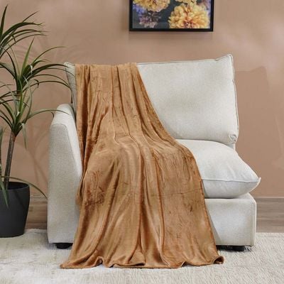 AW23 Solid Flannel Single Blanket 150x200 Cm Camel