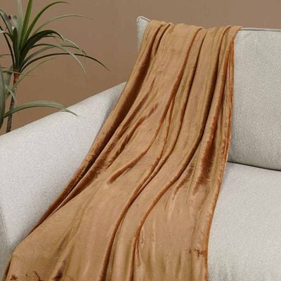 AW23 Solid Flannel Single Blanket 150x200 Cm Camel