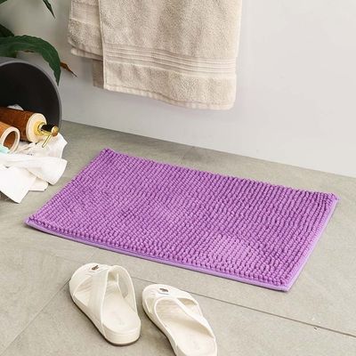 AW23 Chenille Solid Bath Mat 40x60 Cm Light Purple