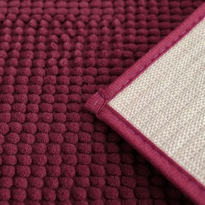 AW23 Chenille Solid Bath Mat 40x60 Cm Burgandy