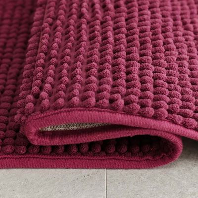 AW23 Chenille Solid Bath Mat 40x60 Cm Burgandy