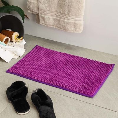 AW23 Chenille Solid Bath Mat 40x60 Cm Purple