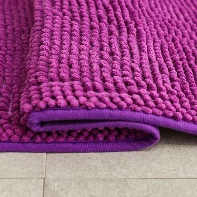 AW23 Chenille Solid Bath Mat 40x60 Cm Purple