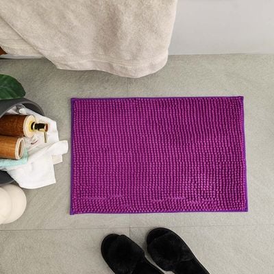 AW23 Chenille Solid Bath Mat 40x60 Cm Purple