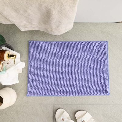 AW23 Chenille Solid Bath Mat 40x60 Cm Sky