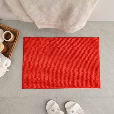 AW23 Chenille Solid Bath Mat 40x60 Cm Dark Pink