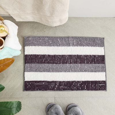 AW23 Yarn Dyed Multi Stripe Bath Mat 40x60 Cm Light Purple