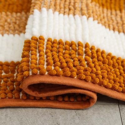 AW23 Yarn Dyed Multi Stripe Bath Mat 40x60 Cm Camel