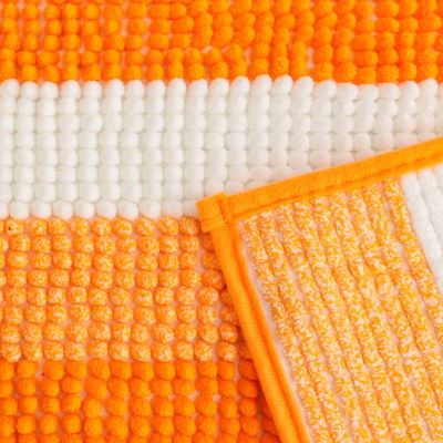 AW23 Yarn Dyed Multi Stripe Bath Mat 40x60 Cm Orange