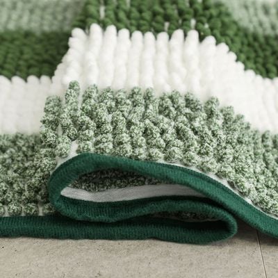 AW23 Yarn Dyed Multi Stripe Bath Mat 40x60 Cm Green