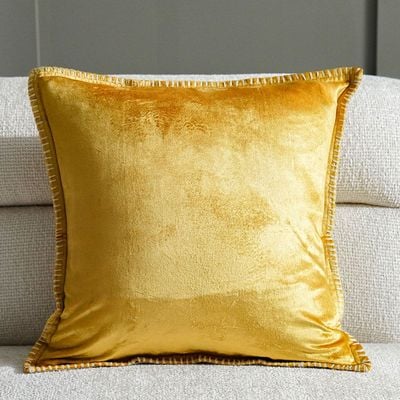 Laurel Cushion Cover 45X45 Cm Musturd