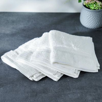 Ecotwist Face Towel 4-Piece Set 33x33 Cm White