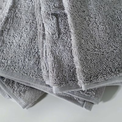 Ecotwist Face Towel 4-Piece Set 33x33 Cm Light Grey