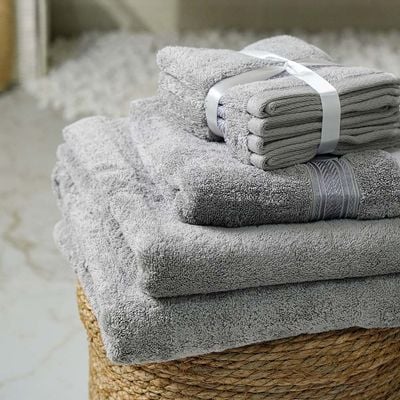 Ecotwist Face Towel 4-Piece Set 33x33 Cm Light Grey