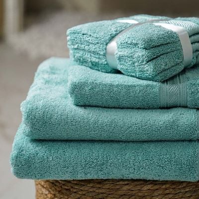 Ecotwist Face Towel 4-Piece Set 33x33 Cm Teal