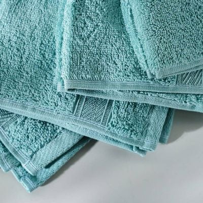 Ecotwist Face Towel 4-Piece Set 33x33 Cm Teal