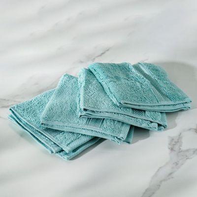 Ecotwist Face Towel 4-Piece Set 33x33 Cm Teal